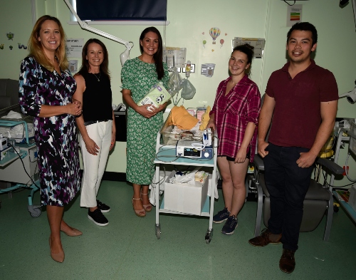 TV Weather Presenter, Laura Tobin visits Croydon Hospital's neonatal unit